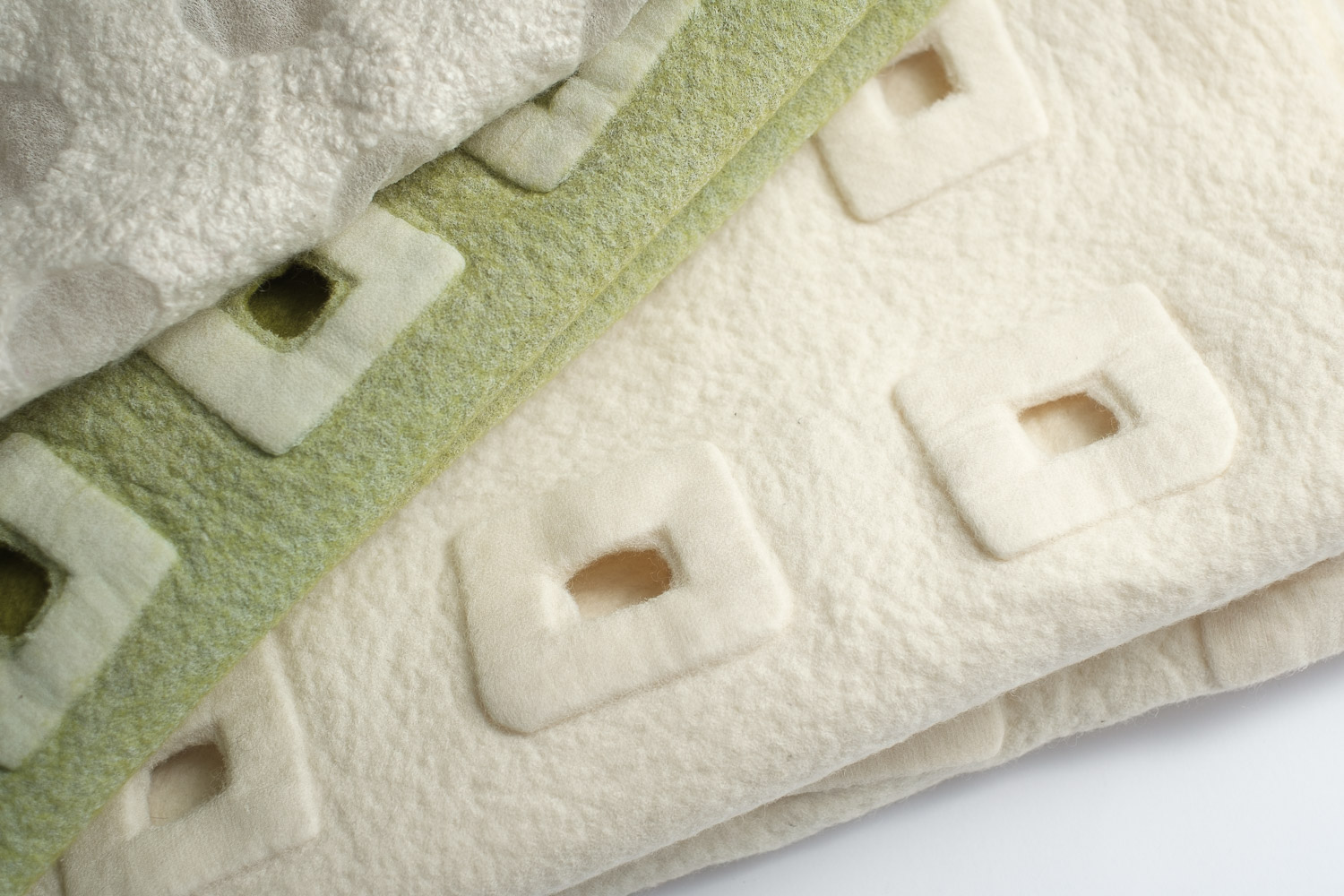 Nunohuopaa merinovillasta. Valokuva.